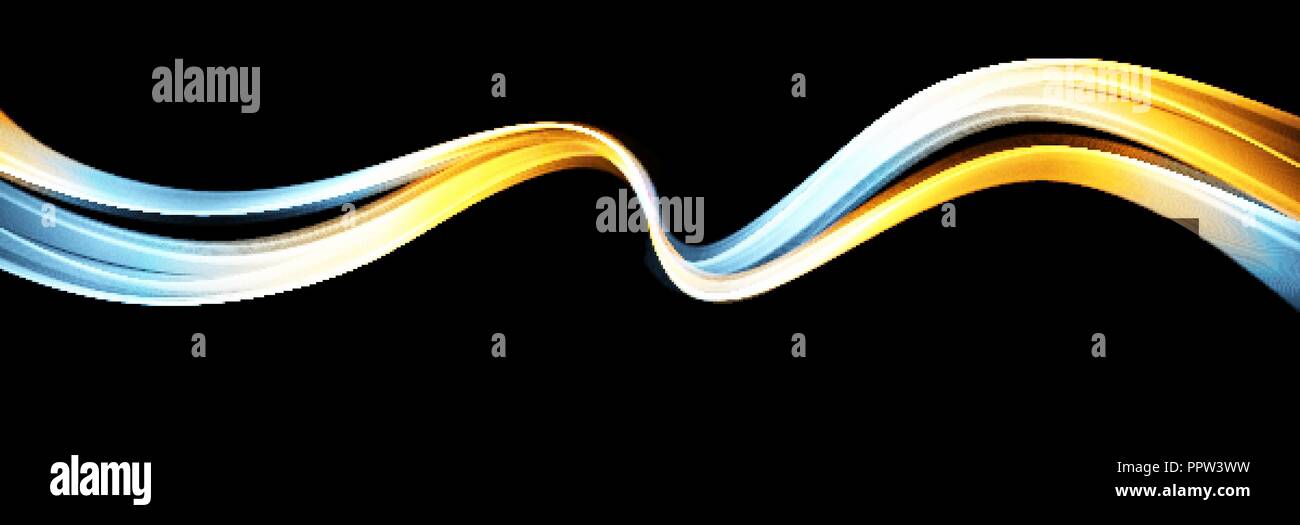 Vector Abstract shiny color wave design element Stock Vector Image ...