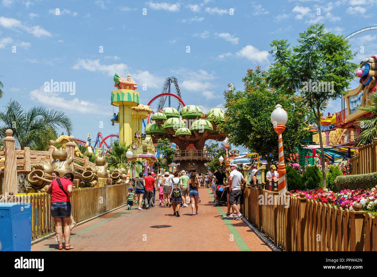 Salou Portaventura Spain Jun 16 2014 Port Aventura Theme Park Is An Entertainment Resort In The South Catalonia Attracts 4mil Visitors In Year Stock Photo Alamy