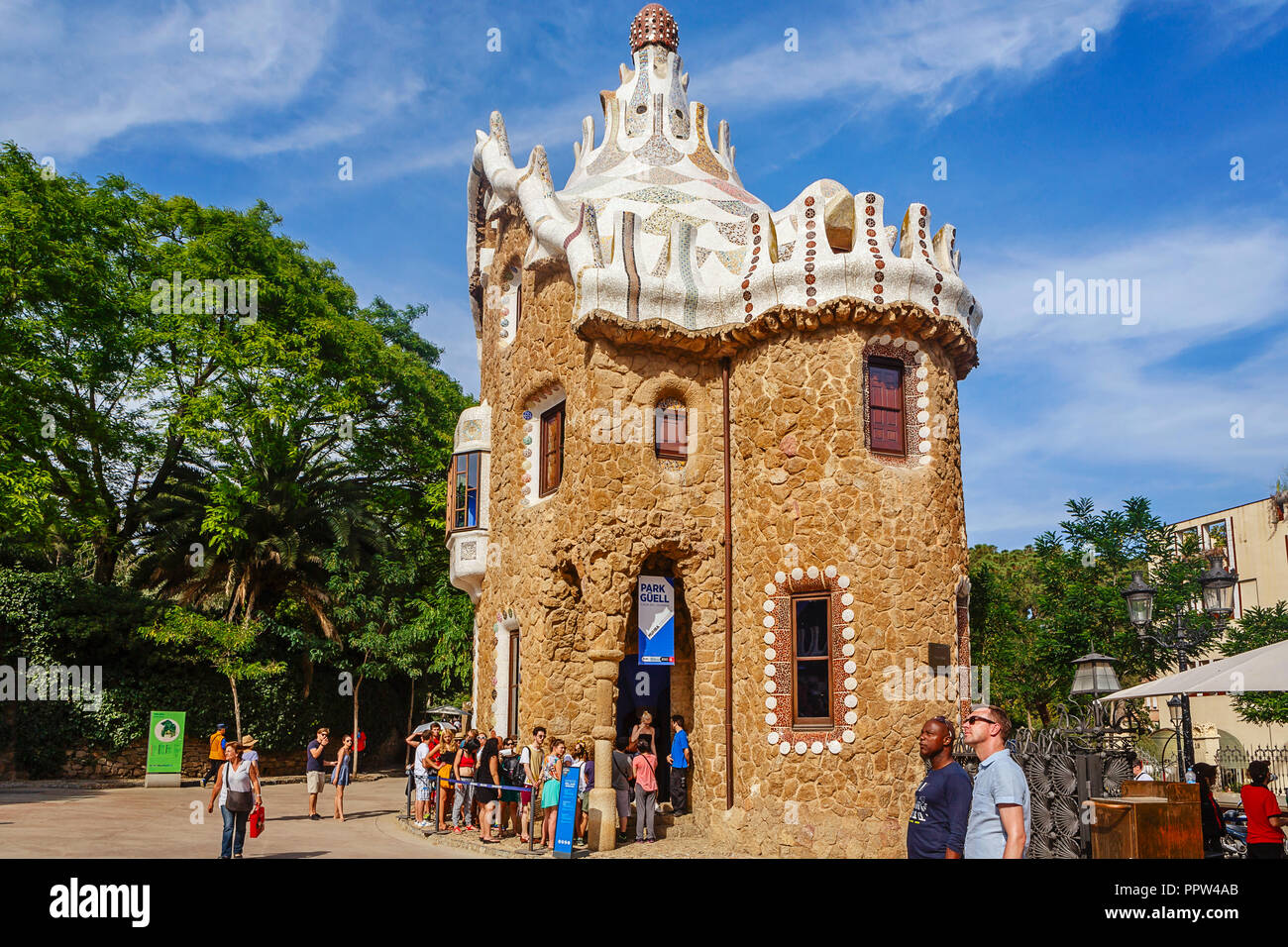 Barcelona Spain June 11 2014 Park Guell A Public Park System Located On Carmel Hill In Barcelona Stock Photo Alamy alamy