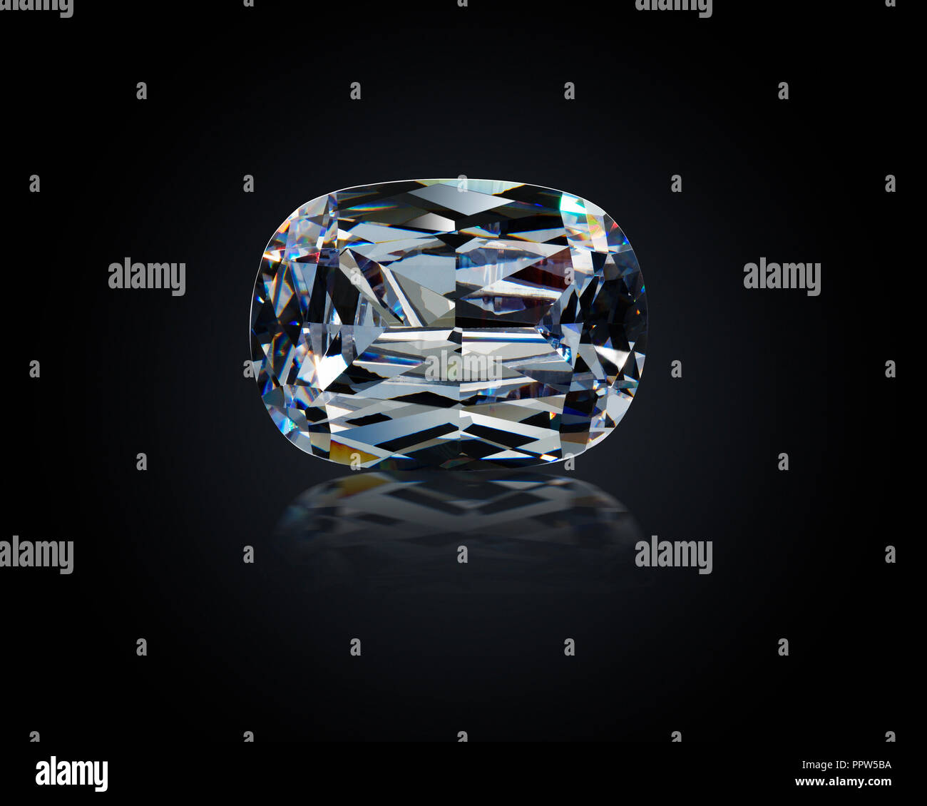 Oval Cut Diamond Gemstone Gem Stock Photo