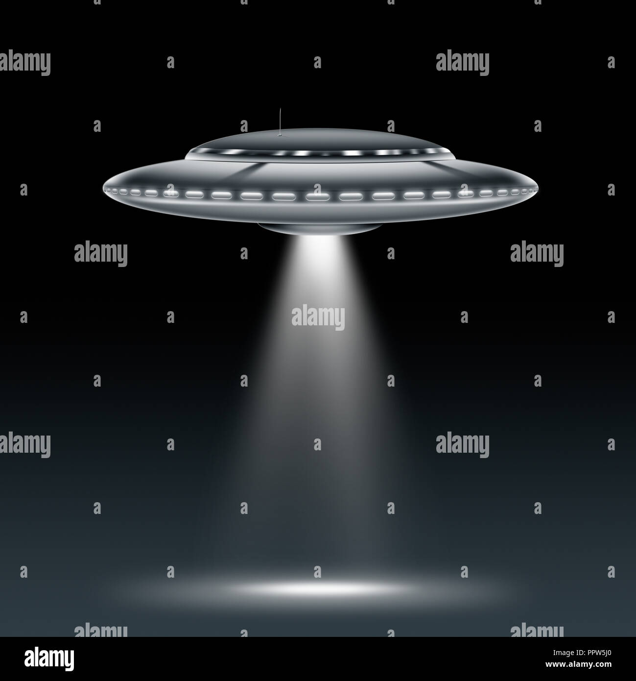 UFO Extraterrestrial alien spaceship, spacecraft, Stock Photo