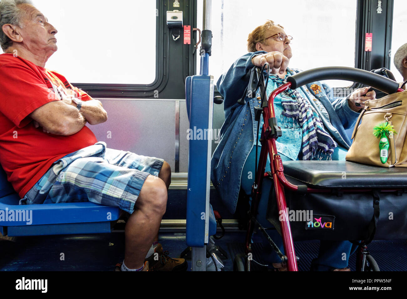 Miami Beach Florida,MiamiDade Metrobus,public bus passengers,riders