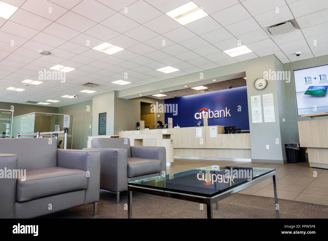 Citibank bank inside hi-res stock photography and images - Alamy