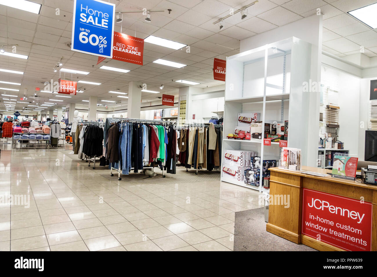 Miami Florida,Kendall,Dadeland Mall,JC J.C. Penny Department Store,shopping shopper shoppers shop shops market markets marketplace buying selling,reta Stock Photo