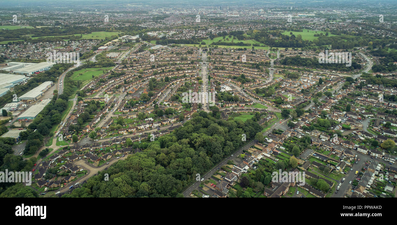 Aerial photo of Braunstone, Leicester UK Stock Photo Alamy