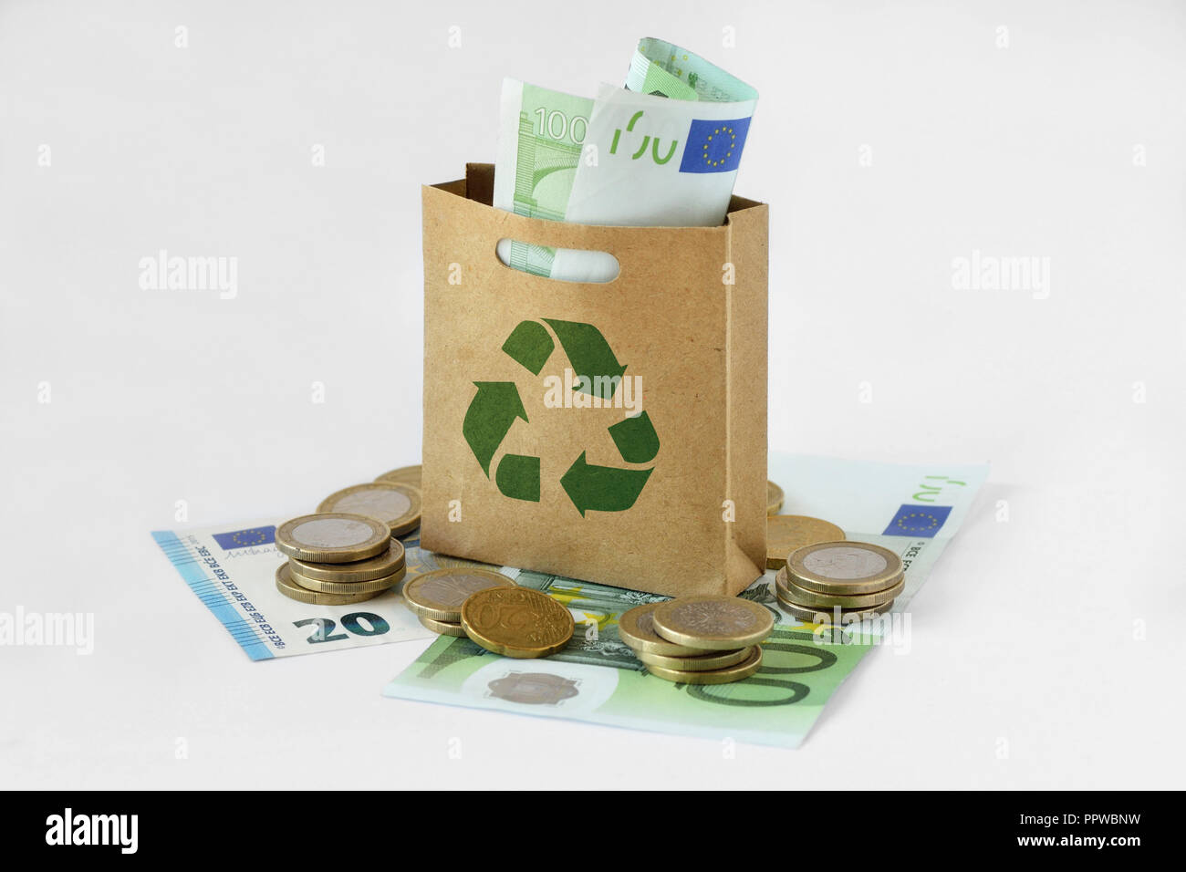 recycled paper shopping bolsas