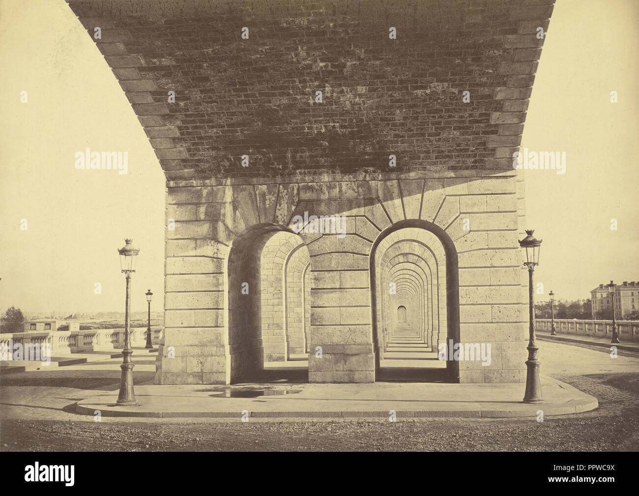 Pont du Point du Jour; Auguste Hippolyte Collard, French, 1812 - 1885,1897, 1863,1866; Albumen silver print Stock Photo