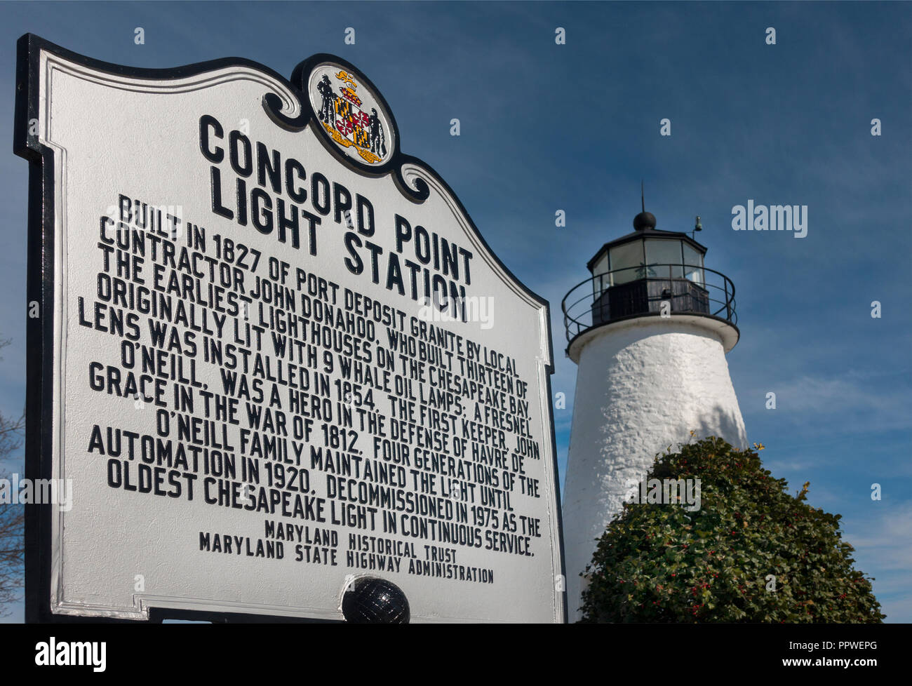 Concord Point Lighthouse Havre de Grace Maryland Stock Photo Alamy