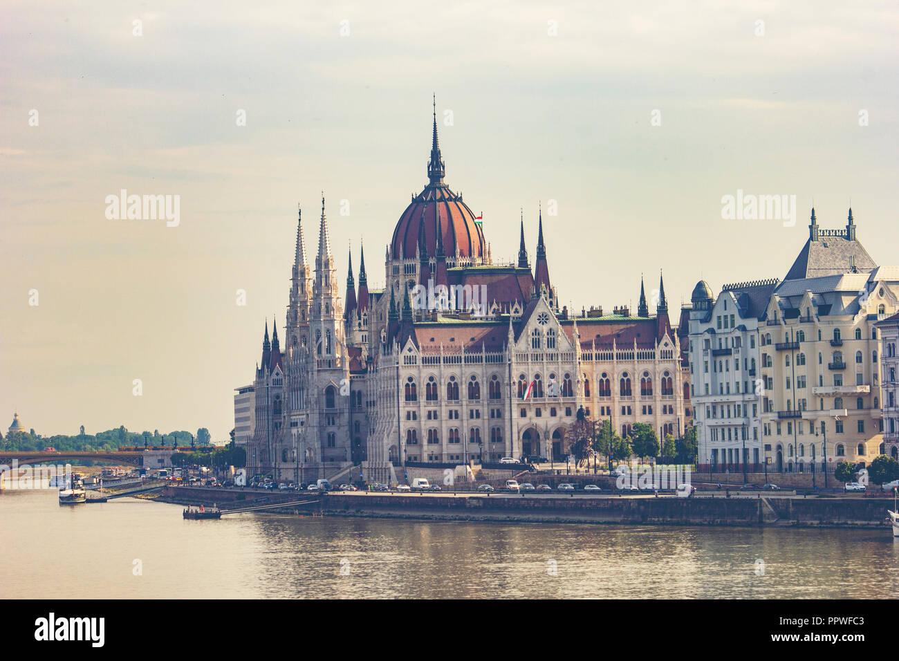 Hungarian parliament dome night hi-res stock photography and images - Alamy