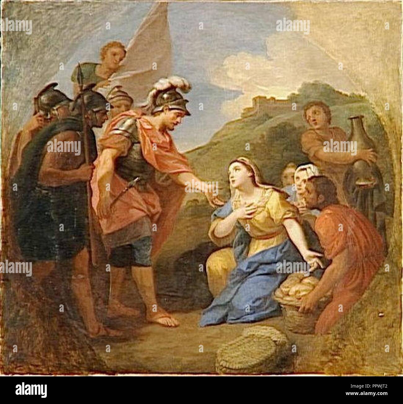 Abigail Offering Bread to David by Louis de Boullogne 1700 Stock Photo Alamy