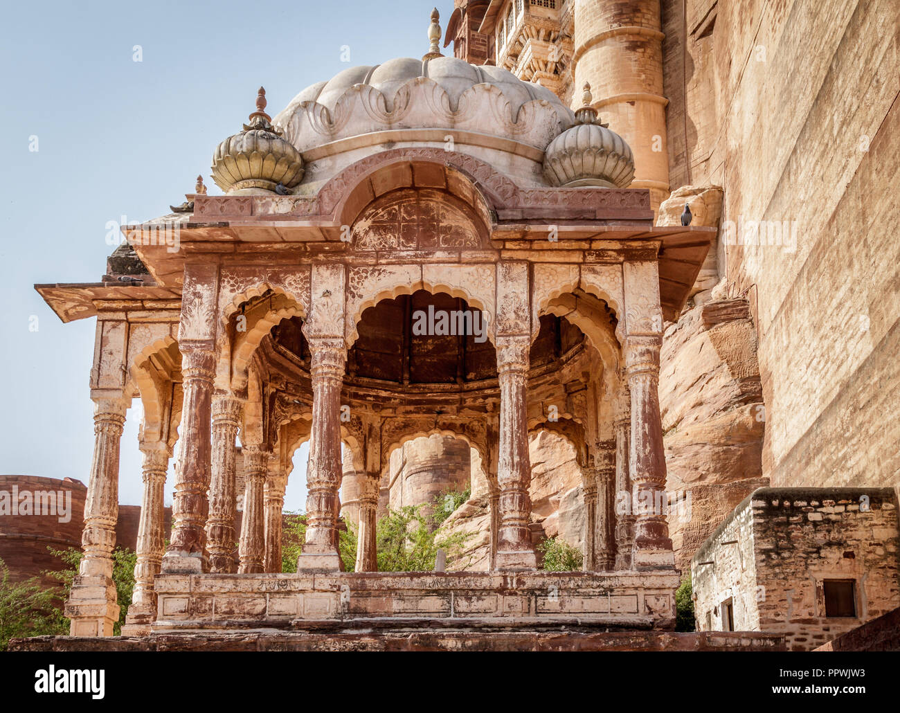 Outbuilding Meherangarh Fort, Jodhpur, Rajasthan Stock Photo