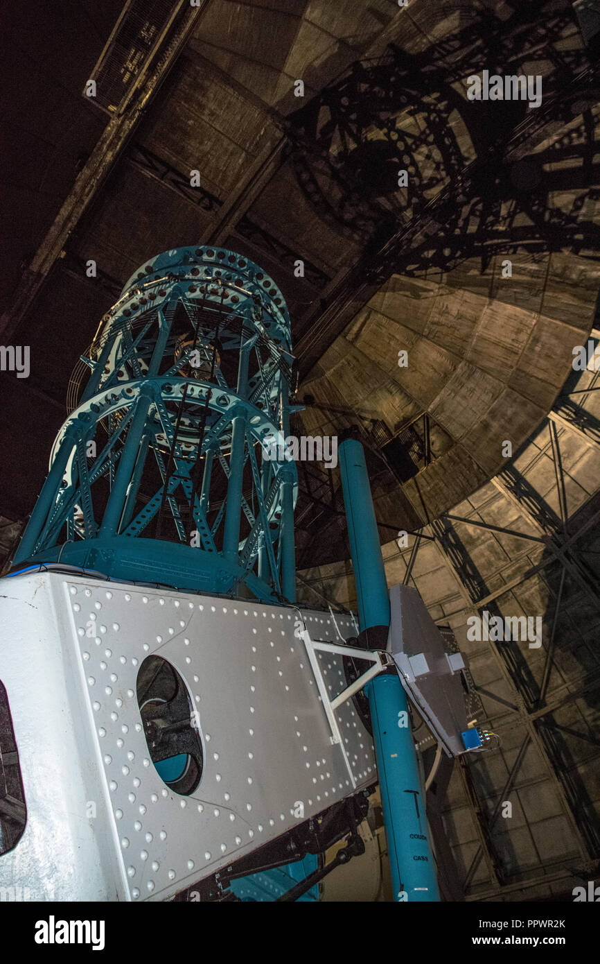 The 100 inch reflective telescope at the Mount Wilson Observatory in