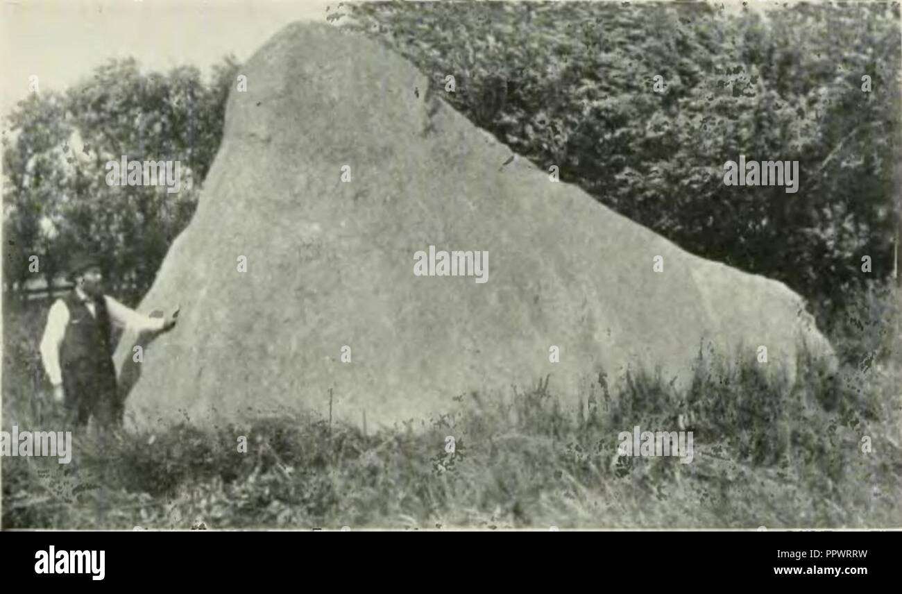 Bowlder in Buchanan County - History of Iowa. Stock Photo