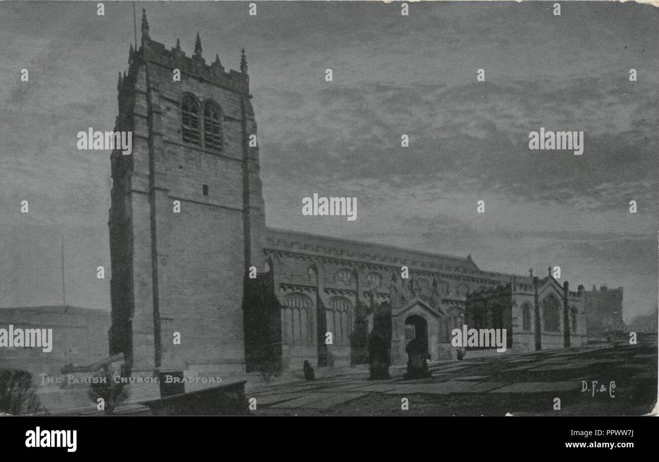 Bradford parish church, archive image Stock Photo