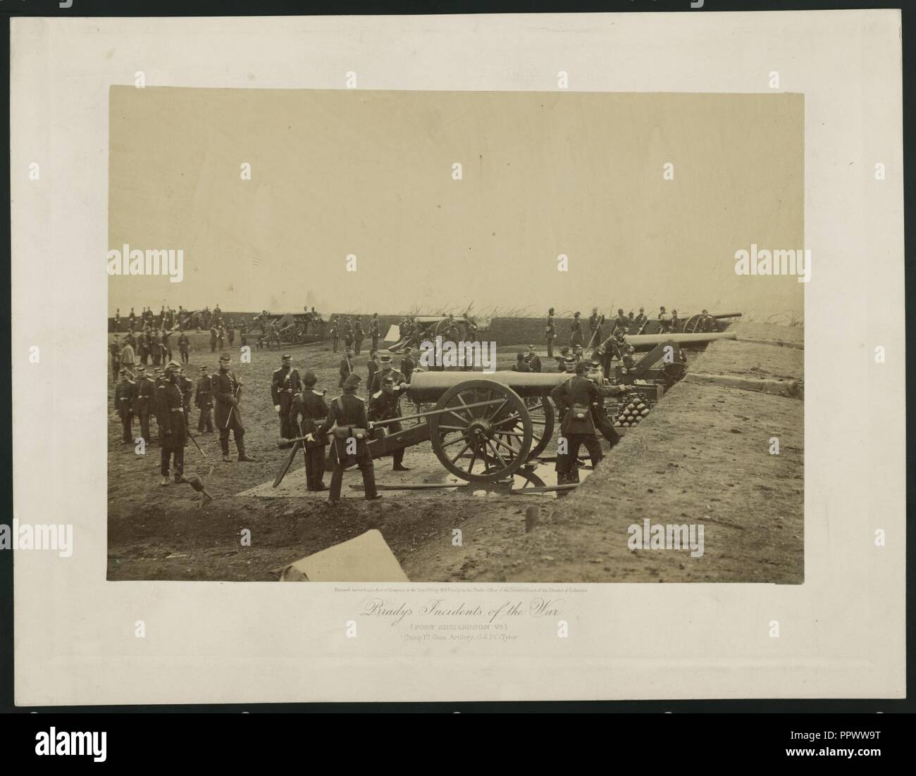 Brady's incidents of the war. (Fort Richardson Va.) Camp 1st. Conn Artilery (sic), Col. R.O. Tyler Stock Photo
