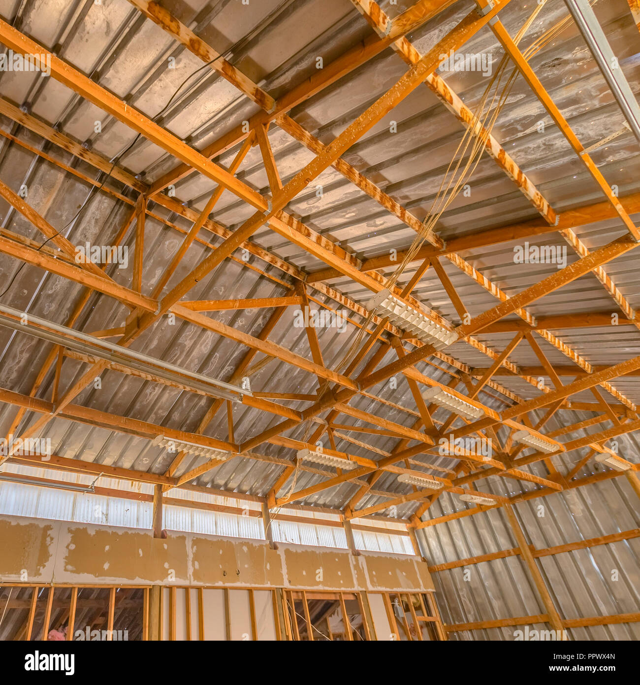 Metal Roof Wood Building Stock Photos Metal Roof Wood Building