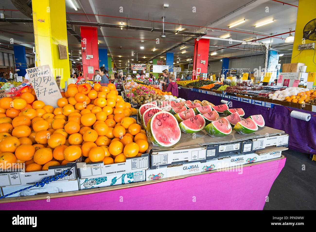 Fruit stalls at the popular Rusty