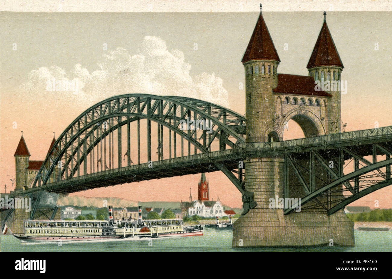 Bonn on the Rhine, Rhine bridge, Stock Photo