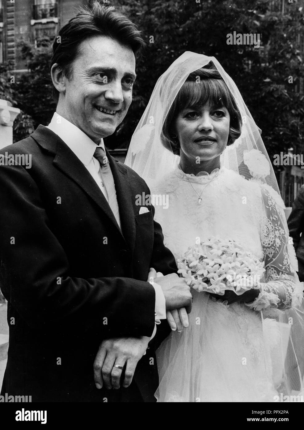 jeanne moreau, serge rousseau, the bride wore black, 1968 Stock Photo