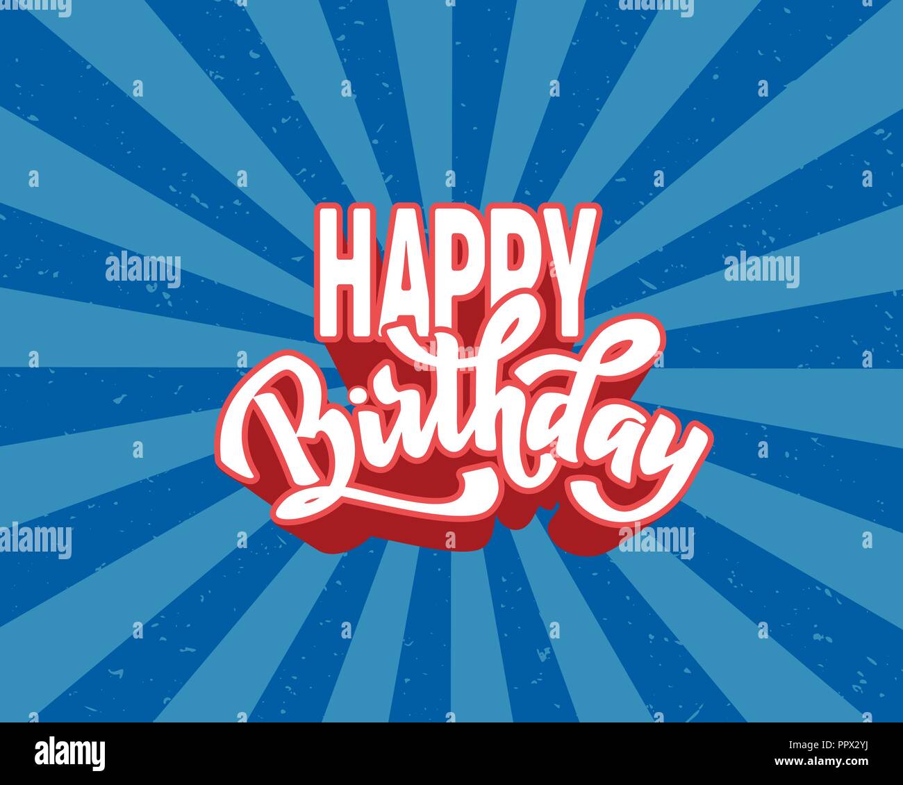 Happy Birthday Hand Lettering Text Brush Ink Calligraphy Vector Type Design Isolated On White Background Stock Vector Image Art Alamy