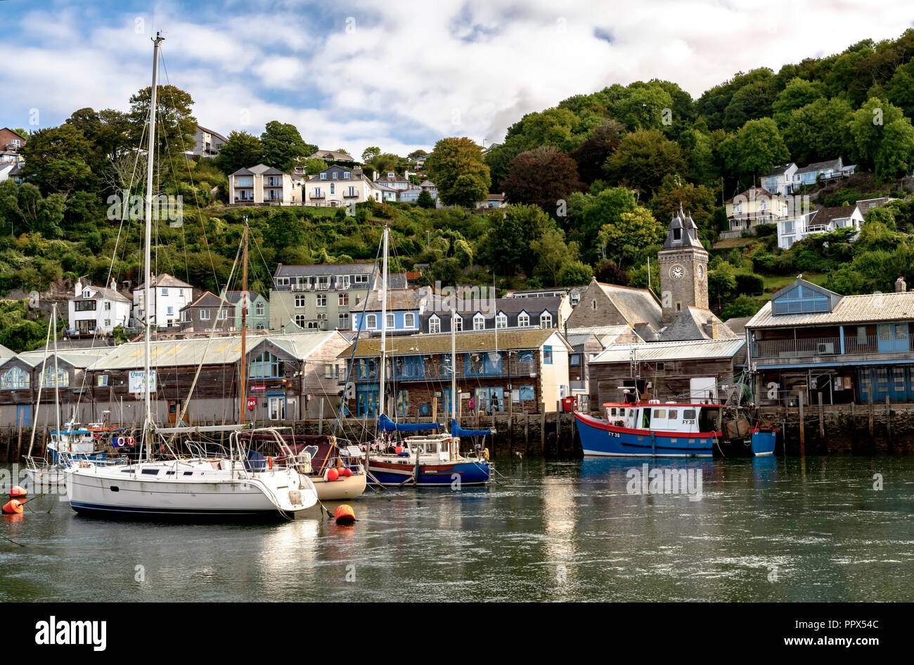 LOOE Cornwall England UK  Looe a very popular fishing port  a Holiday Resort full of Hotels, Attractions, and Restaurants. Stock Photo