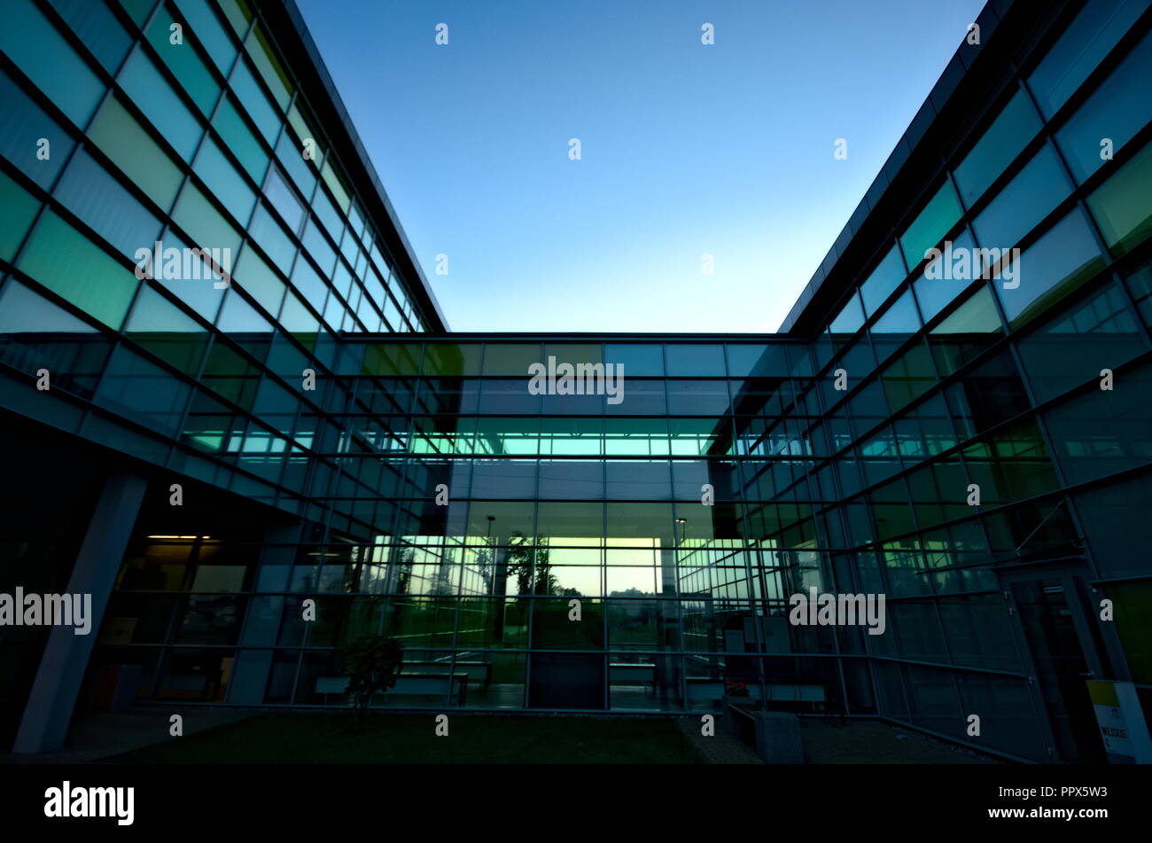 An office building in sunset light Stock Photo - Alamy