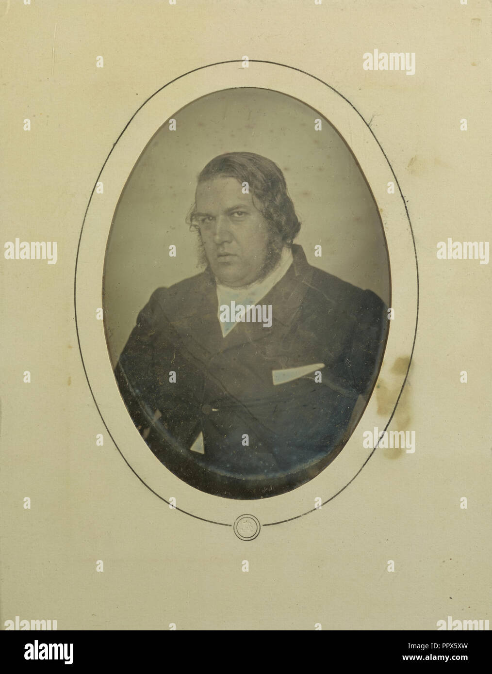 Portrait of Mr. Lacoin; Louis Auguste Bisson, French, 1814 - 1876, 1849 - 1851; Daguerreotype Stock Photo