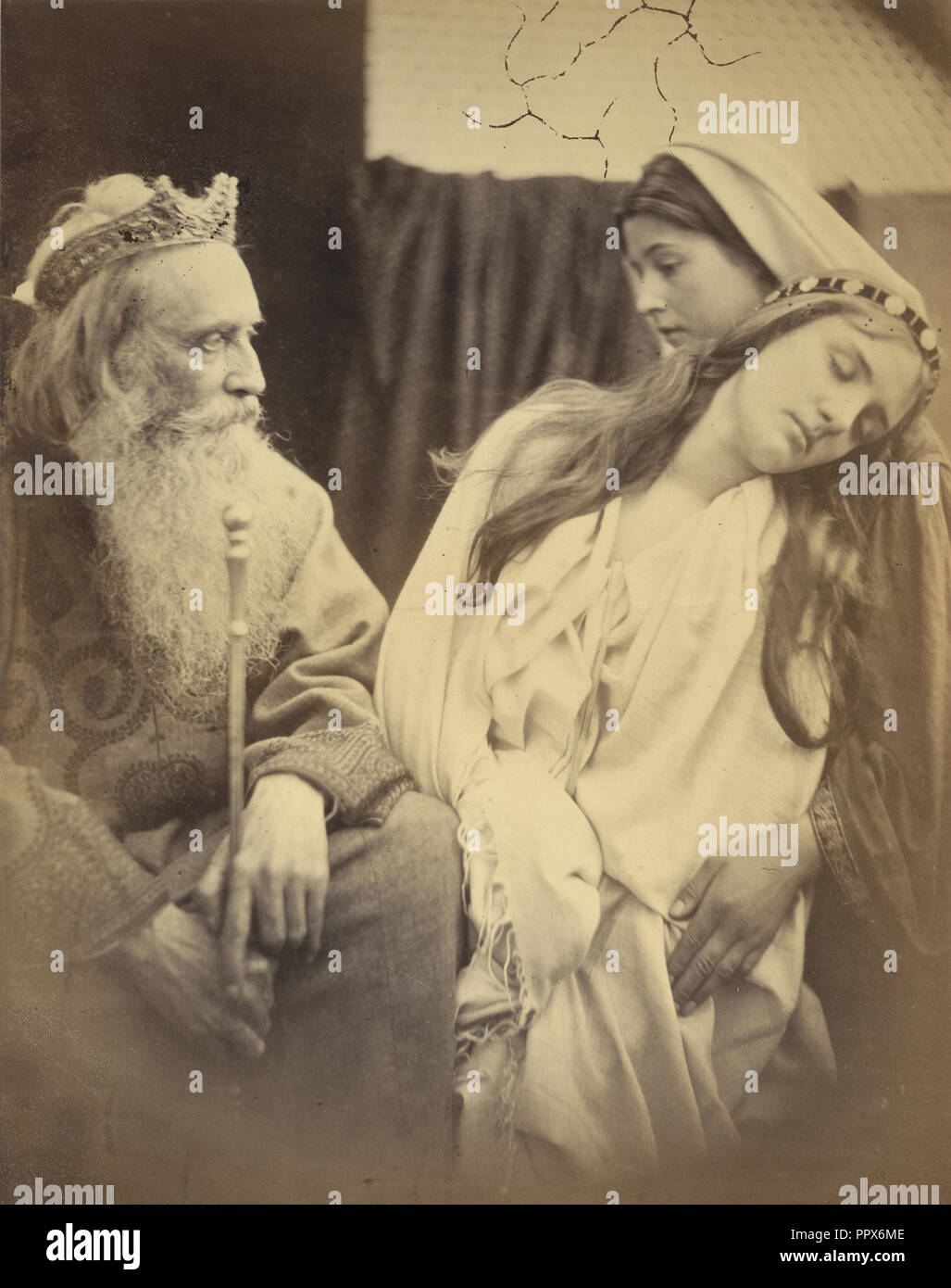 Queen Esther before King Ahasuerus; Julia Margaret Cameron, British, born India, 1815 - 1879, Freshwater, Isle of Wight Stock Photo