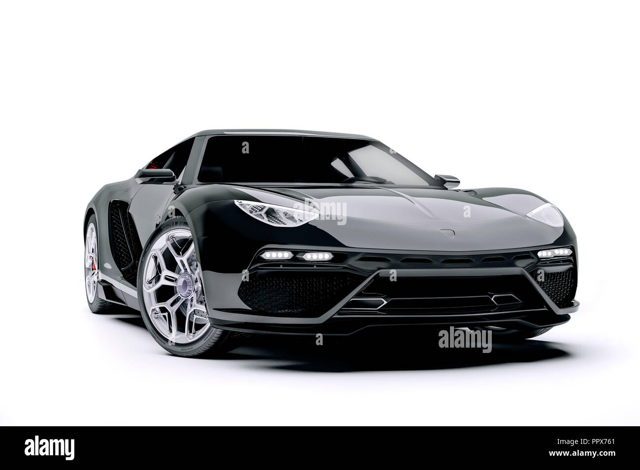 3d sport car, studio render Stock Photo - Alamy