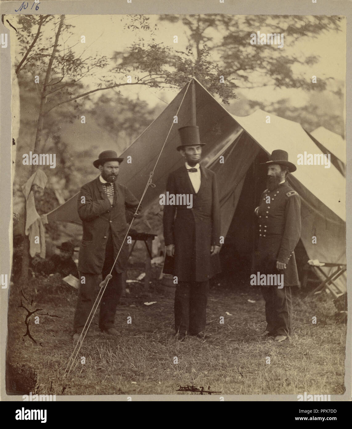 Lincoln on Battlefield of Antietam, Maryland; Alexander Gardner, American, born Scotland, 1821 - 1882, October 4, 1862; Albumen Stock Photo