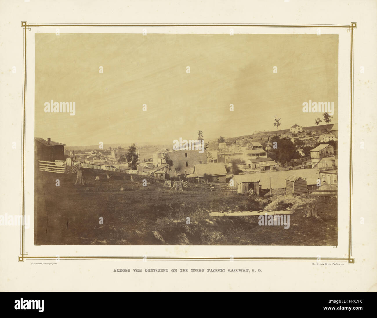 Kansas City, Missouri; Alexander Gardner, American, born Scotland, 1821 - 1882, 1867; Albumen silver print Stock Photo