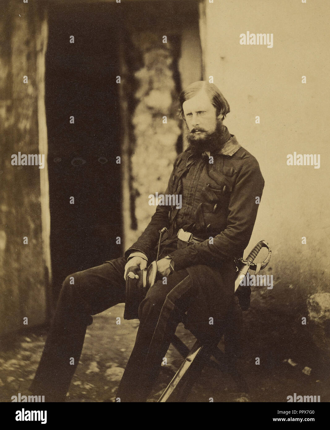 Lt. Colonel Prince Edward of Saxe Weimar; Roger Fenton, English, 1819 - 1869, 1855; Albumen silver print Stock Photo