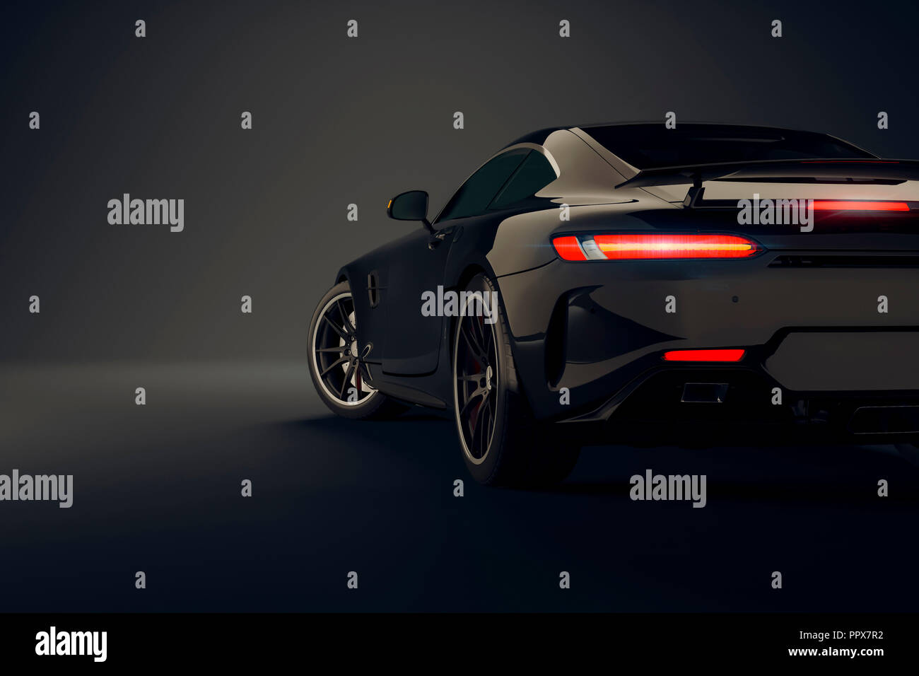 3d sport car, studio render Stock Photo - Alamy