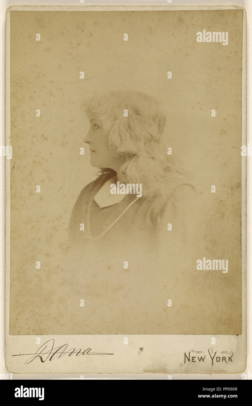 Mary Eastlake; Edward C. Dana, American, 1852 - 1897, 1889; Albumen silver print Stock Photo