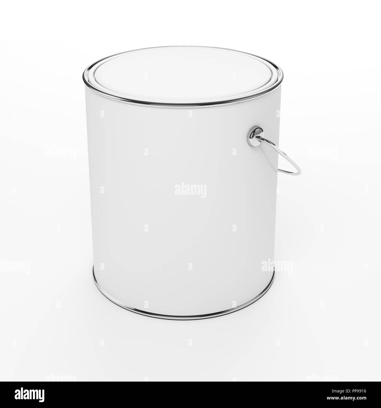 3d paint bucket on white background Stock Photo - Alamy