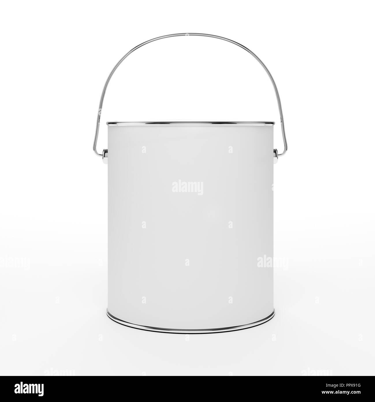3d paint bucket on white background Stock Photo - Alamy