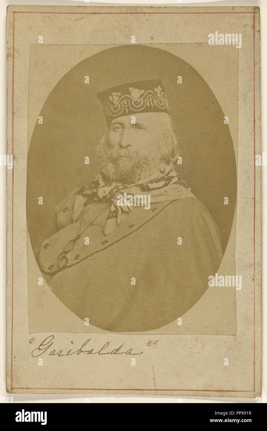 Garibalda sic,Giuseppe Garibaldi, 1807 - 1882; French; about 1878; Albumen silver print Stock Photo