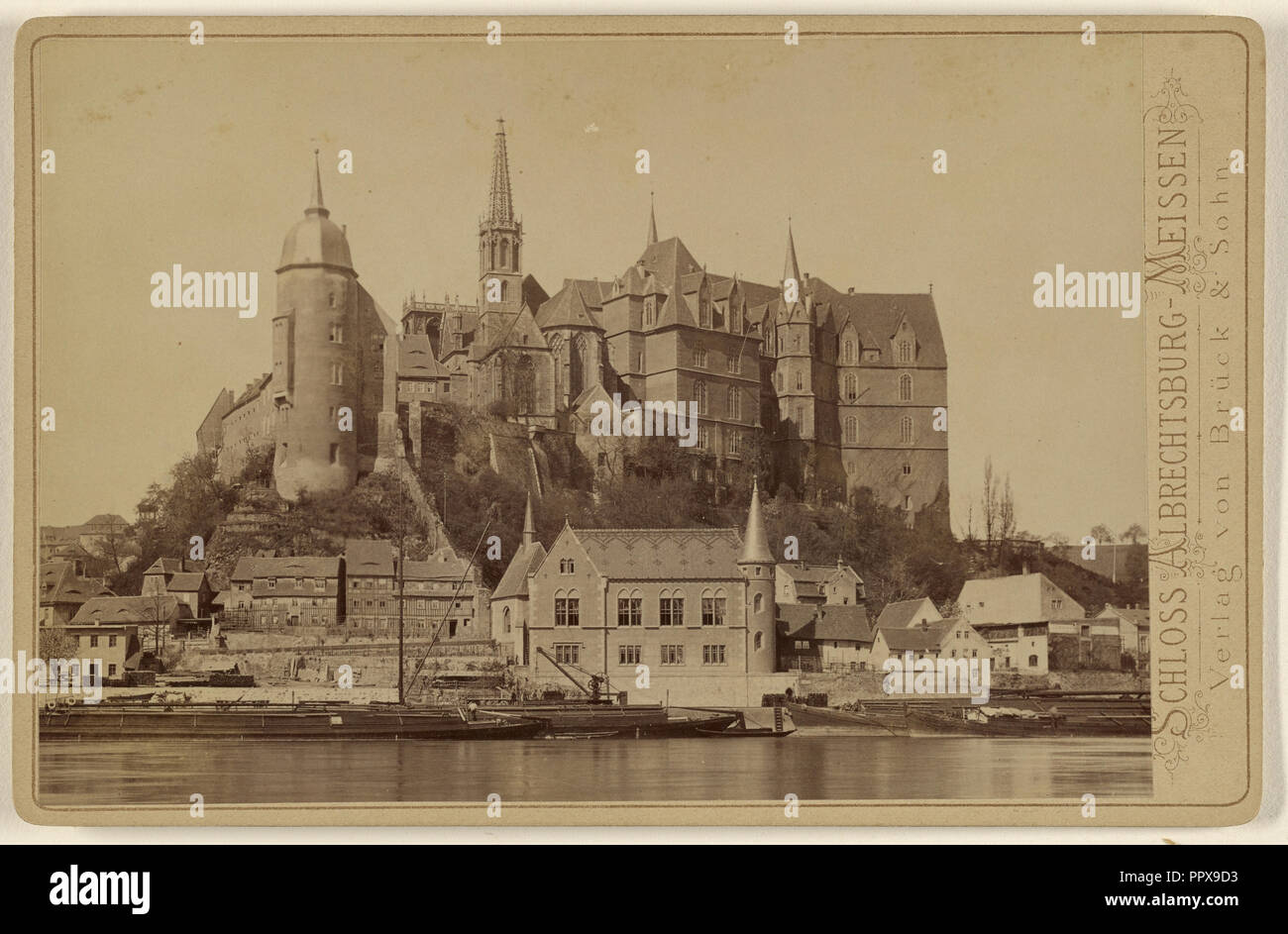 View of Meissen, Germany; German; August 9, 1894; Albumen silver print Stock Photo