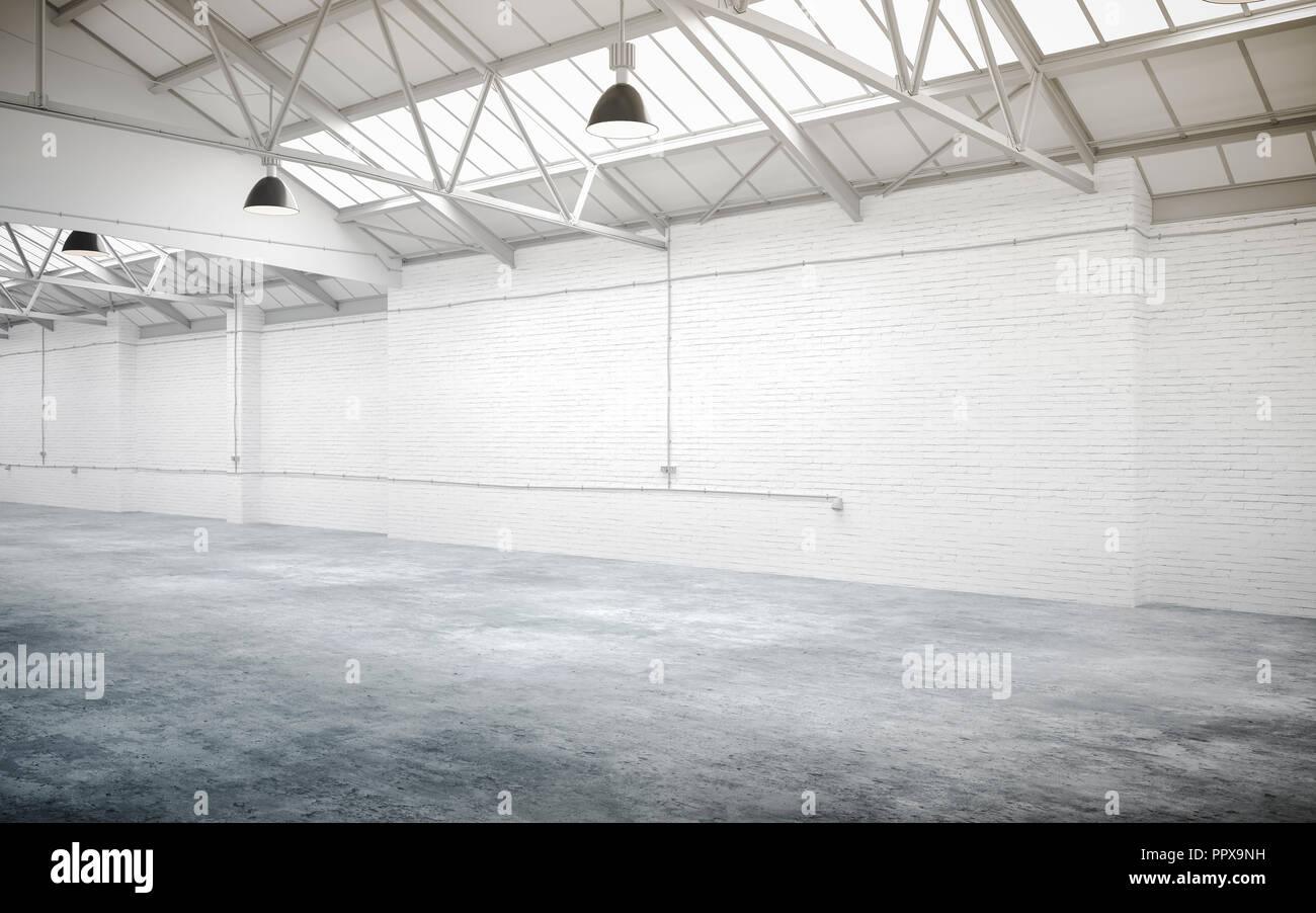 Empty industrial interior hi-res stock photography and images - Alamy