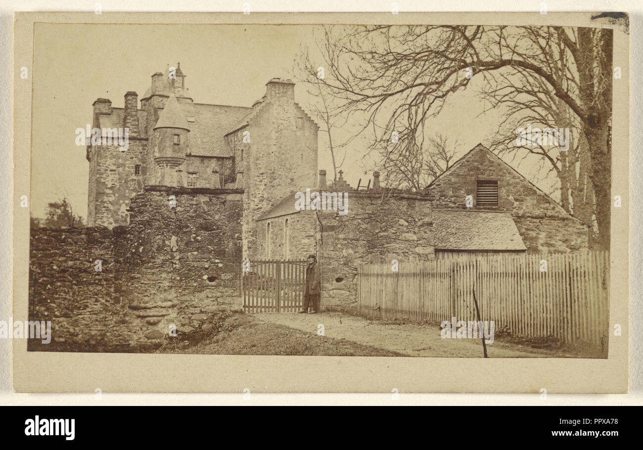 Grandtully. Grand Tully - Castle - sight(?, of Tully Vealau in Waverley -; Irvine, Scottish, active Aberfeldy, Scotland 1860s Stock Photo