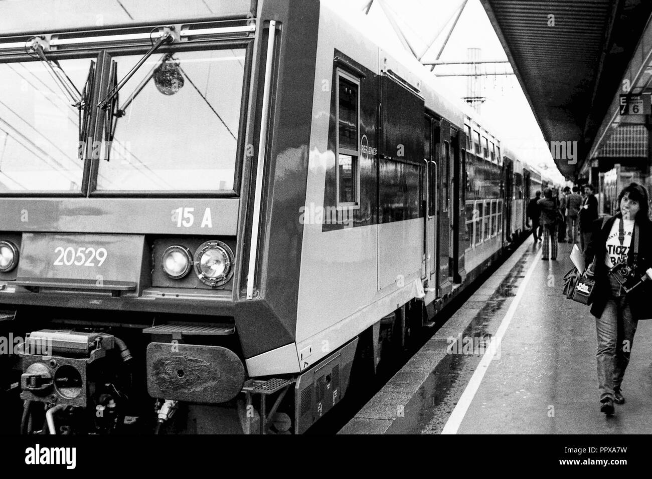 First Regional doubledeck train, PartDieu Railway station, Lyon, France Stock Photo Alamy
