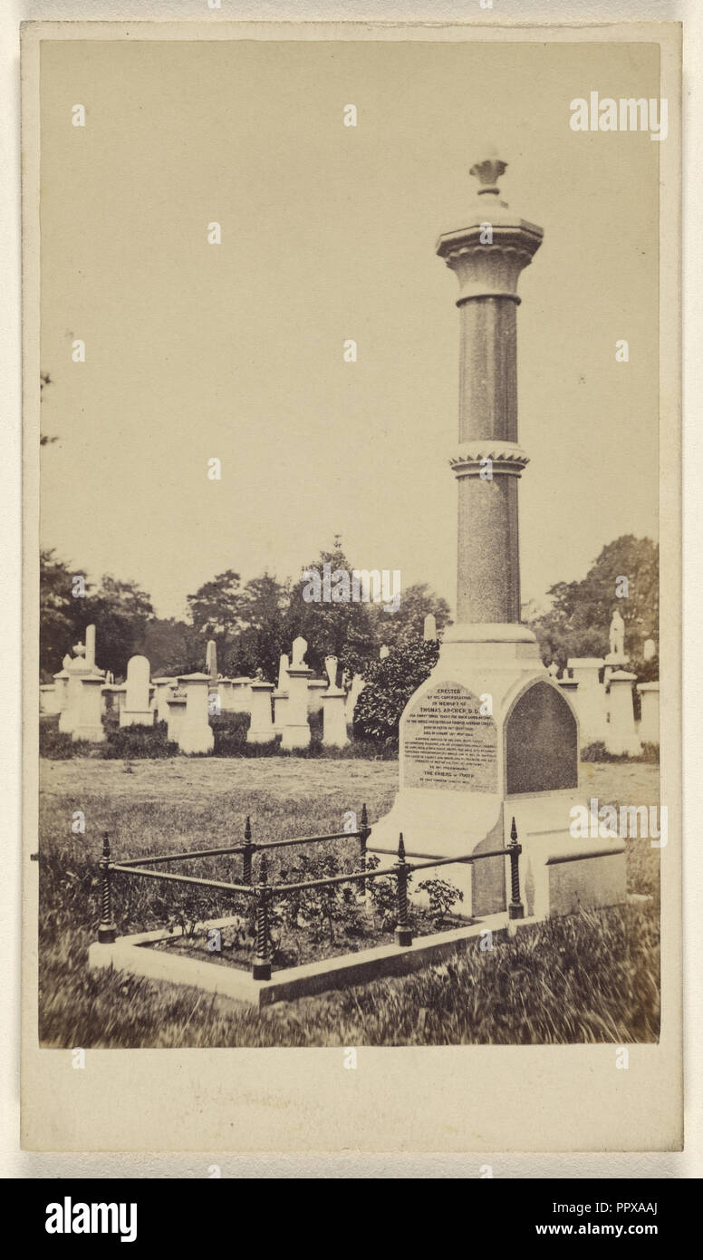 Gravesite of Thomas Archer, D.D; James Riddell, British, active Brixton, England 1860s, about 1864; Albumen silver print Stock Photo
