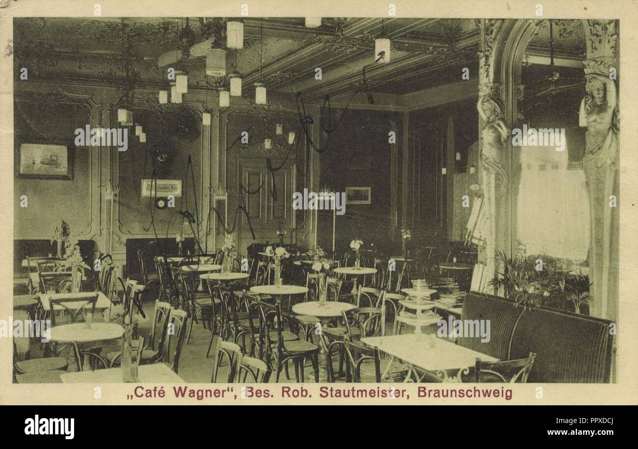 Braunschweig, Niedersachsen - Café Wagner Stock Photo