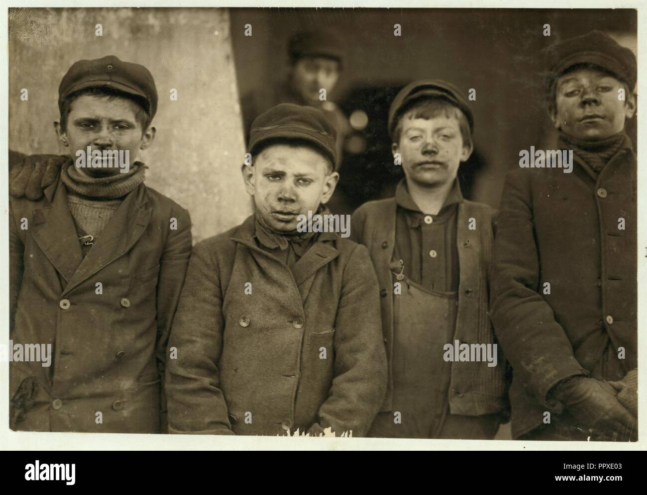 Breaker -9, Hughestown Borough, Pennsylvania Coal Co. One of these is James Leonard. Corner Central St. & Ross St., Pittston, Pa. Another is Stanley Rasmus, Main Street Near Church Street, Stock Photo