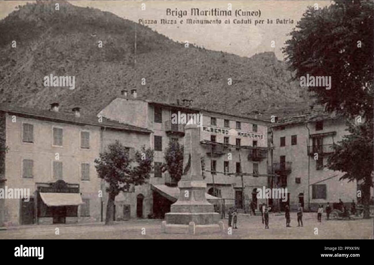 Briga Marittima Piazza Nizza 1920 Stock Photo Alamy
