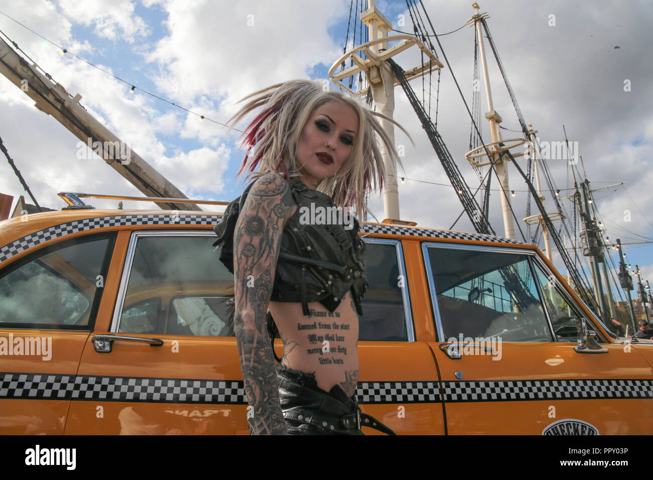International tattoo model hi-res stock photography and images - Alamy