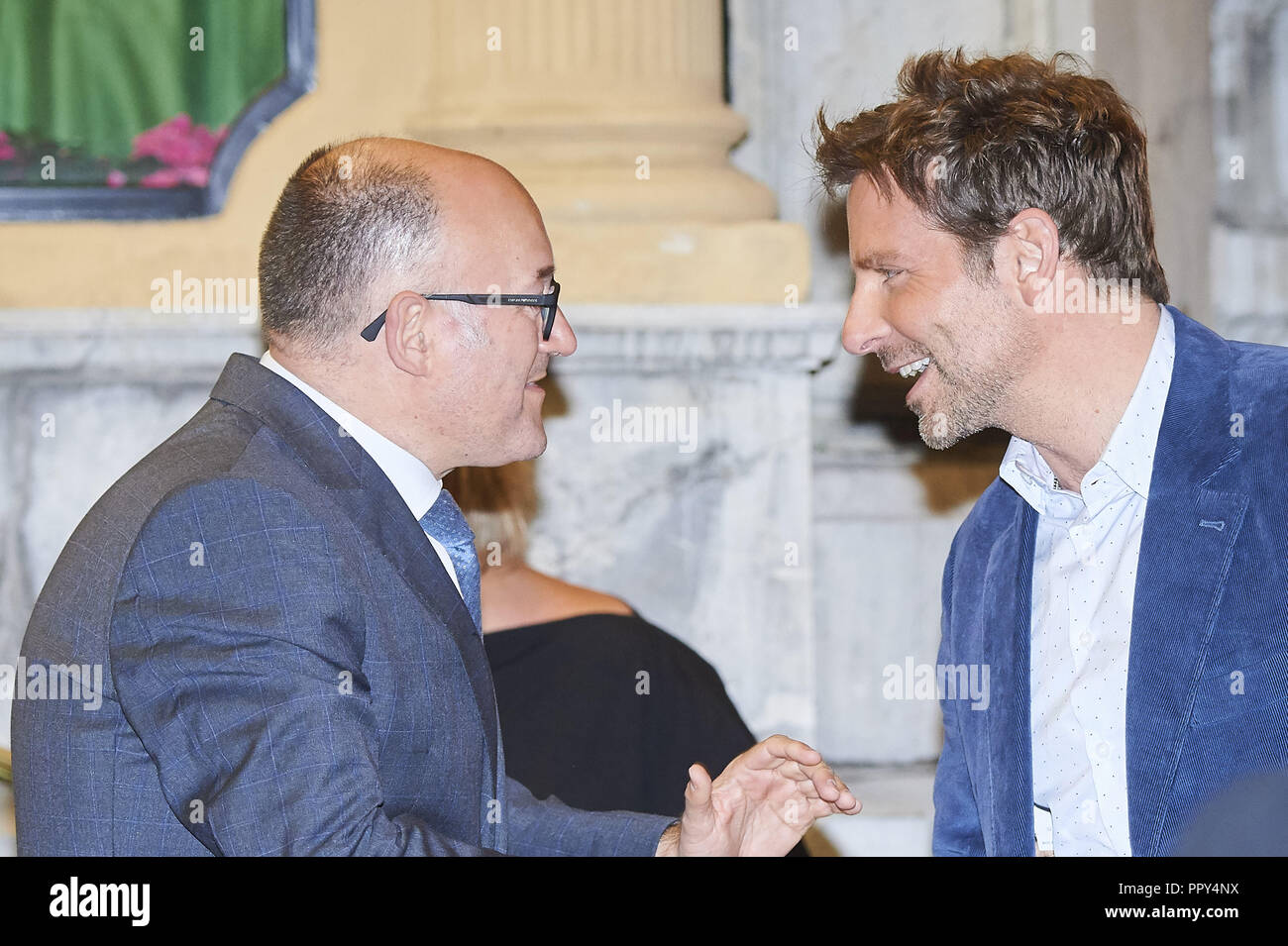 San Sebastian, Spain.September 28, 2018 - Bradley Cooper is seen arriving at Maria Cristina Hotel during 66th San Sebastian Film Festival on September 28, 2018 in San Sebastian, Spain Credit: Jack Abuin/ZUMA Wire/Alamy Live News Stock Photo