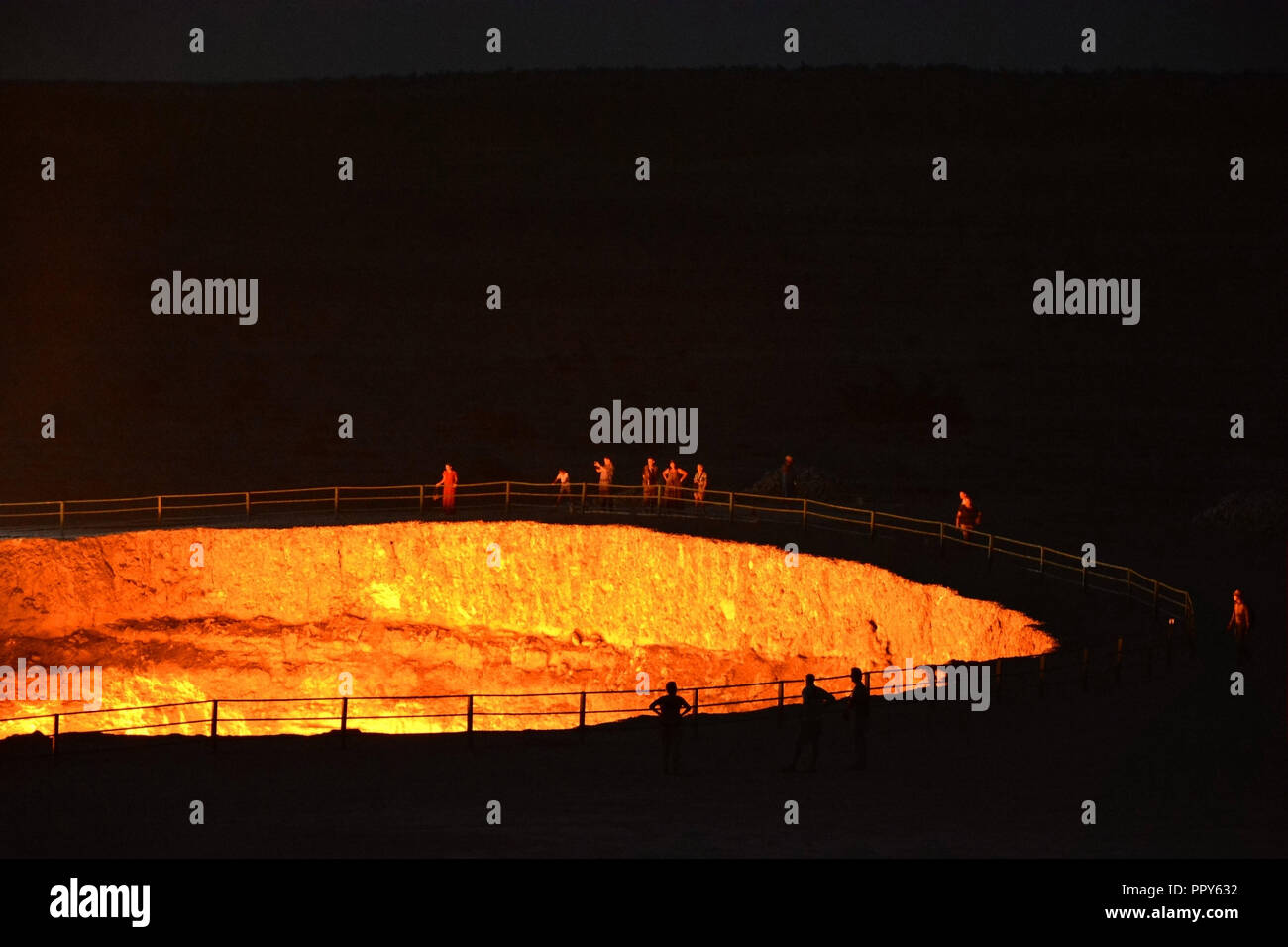 China 28th Sep 2018 The Darvaza Gas Crater Known Locally As