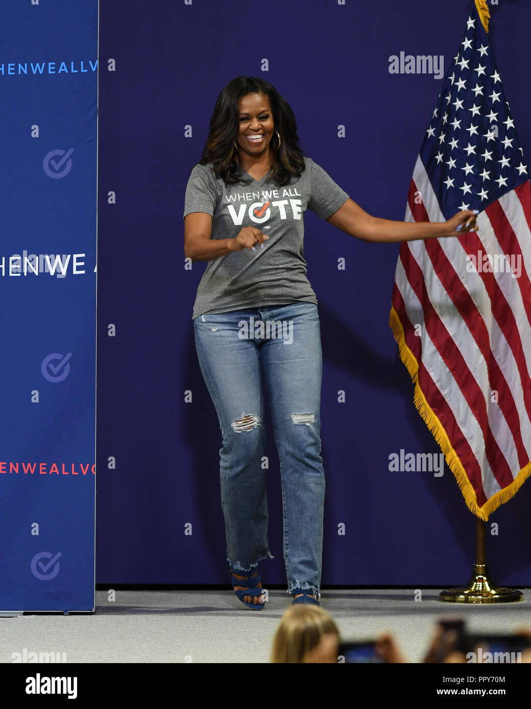 Miami, FL, USA. 28th Sep, 2018. Former First Lady of the United States ...