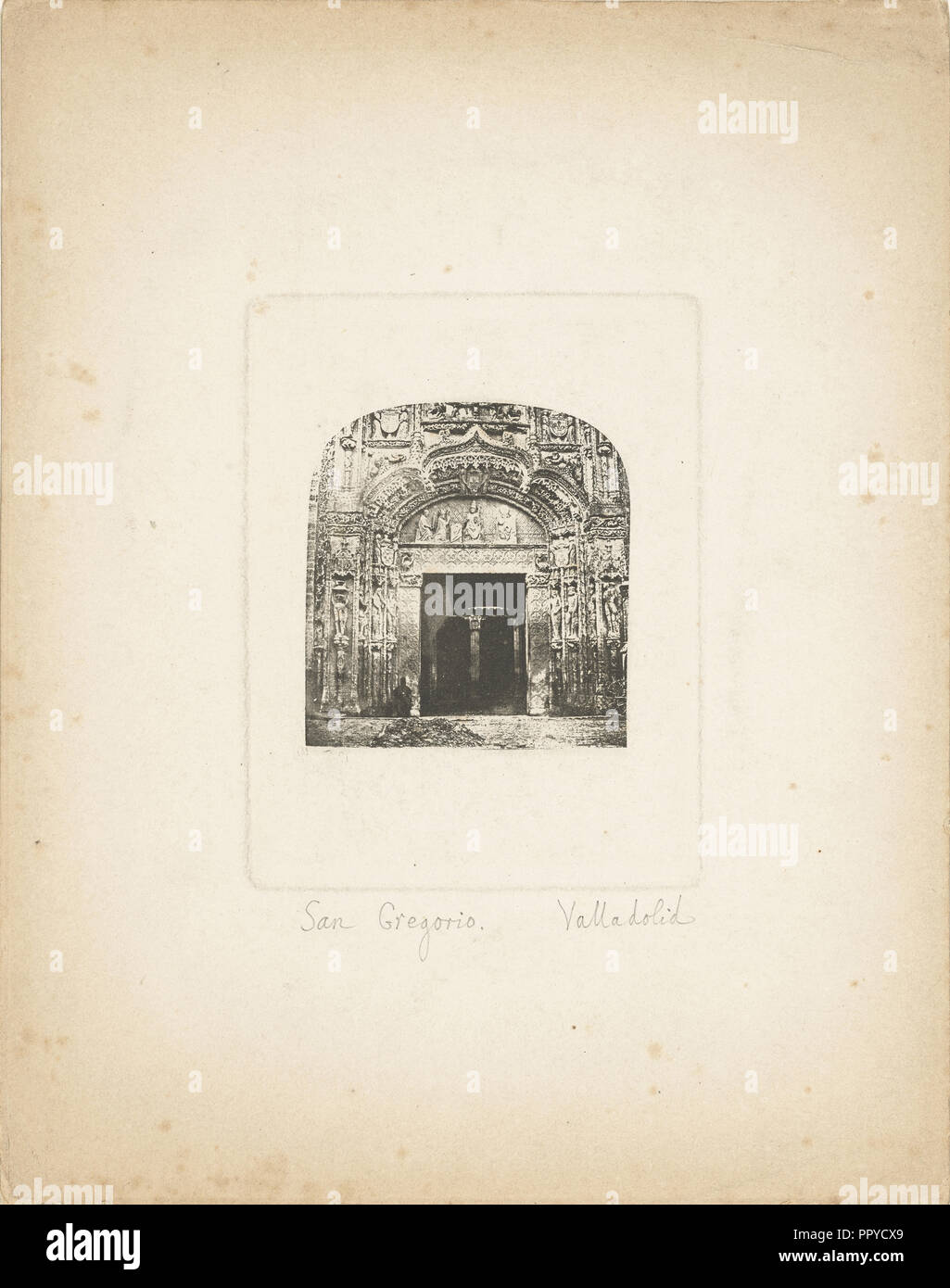 San Gregorio Valladolid; William Henry Fox Talbot, English, 1800 - 1877, June 30, 1858; Photoglyphic engraving; 7.5 × 7 cm Stock Photo